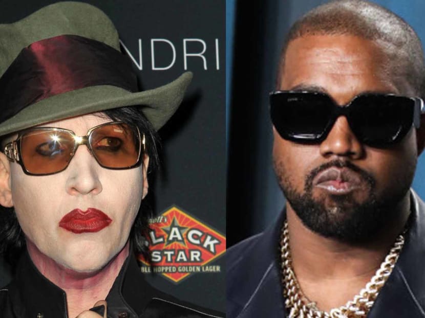 Marilyn Manson joined his friend Kanye West at his Sunday Service over the weekend.