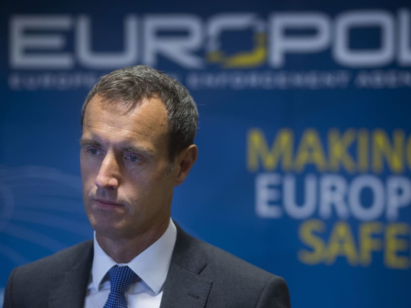In this Friday Jan 16, 2015 photo, the head of the European police agency Europol, Rob Wainwright, answers questions during an interview in The Hague, Netherlands. Photo: AP