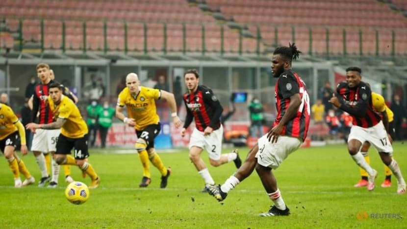 Football: Last-gasp Kessie penalty rescues draw for AC Milan against Udinese Football: Last-gasp Kessie penalty rescues draw for AC Milan against Udinese