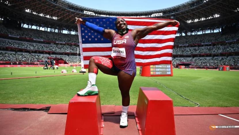 Olympics-Athletics-'Hulk' Saunders smashes her limits to Tokyo silver Olympics-Athletics-'Hulk' Saunders smashes her limits to Tokyo silver