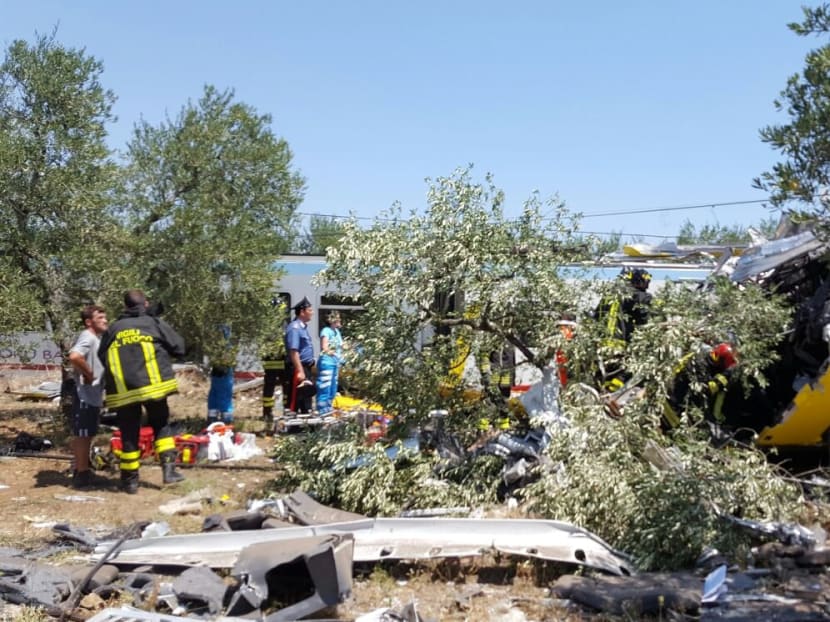 At least 20 dead after head on train crash in Italy