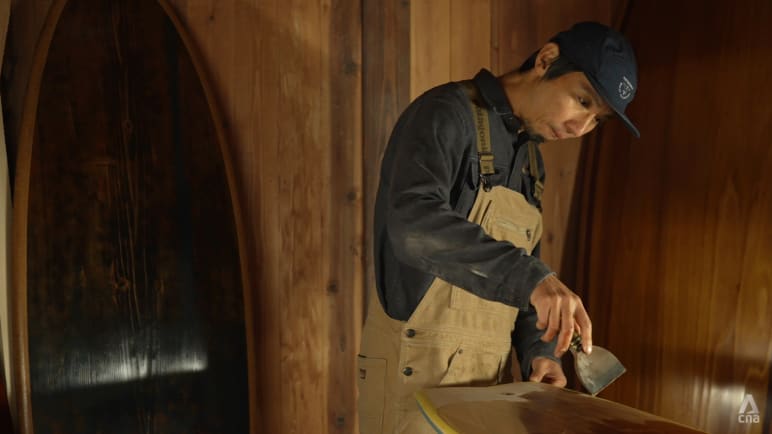 This artisan who is also an avid skateboarder creates his own lacquer for his skateboards
