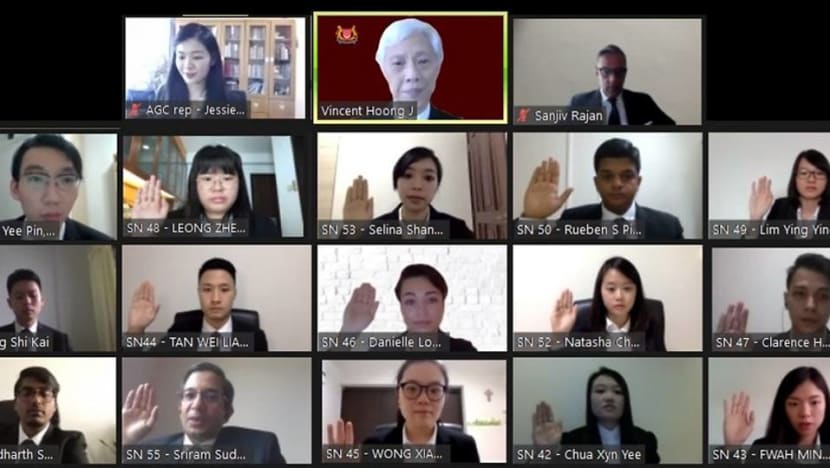 'Surreal' and 'seamless': 115 lawyers called to the Bar via video conference in a first for Singapore 'Surreal' and 'seamless': 115 lawyers called to the Bar via video conference in a first for Singapore