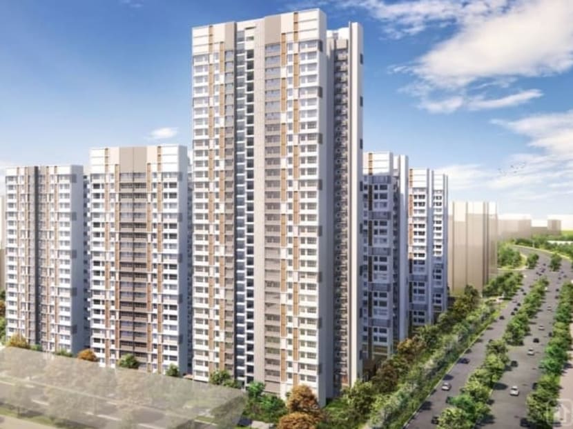 An artist's impression of the Build-To-Order flats in the Central Weave@AMK housing project.