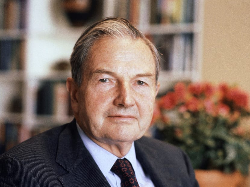 In this April 31, 1981 file photo, David Rockefeller poses for a photograph. The billionaire philanthropist who was the last of his generation in the famously philanthropic Rockefeller family has died. He was 101. Photo: AP