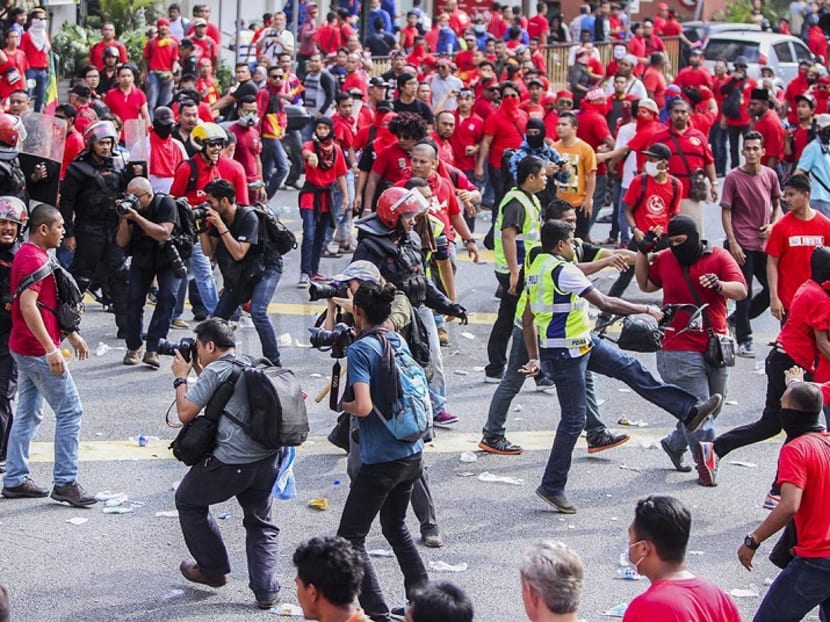 A little force had to be used to disperse rowdy red shirt rally goers, says police A little force had to be used to disperse rowdy red shirt rally goers, says police