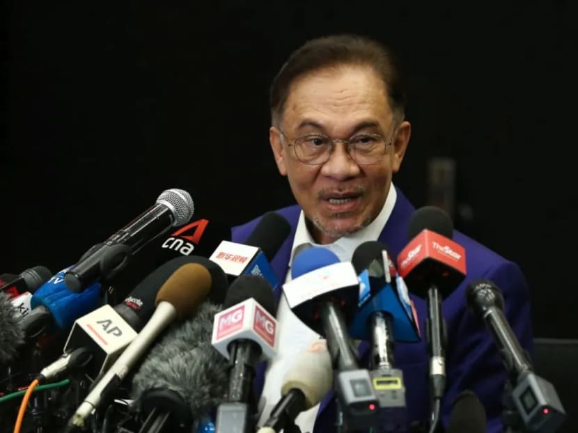Mr Anwar Ibrahim speaks during a press conference at Le Meredian Kuala Lumpur on October 13, 2020.