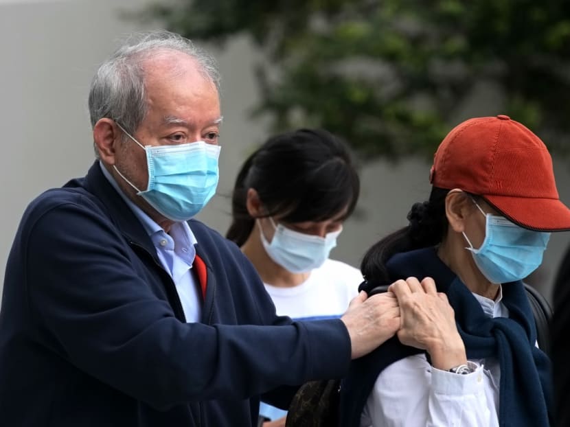 Lim Oon Kuin having his charges read to him outside State Courts on Sept 25, 2020.