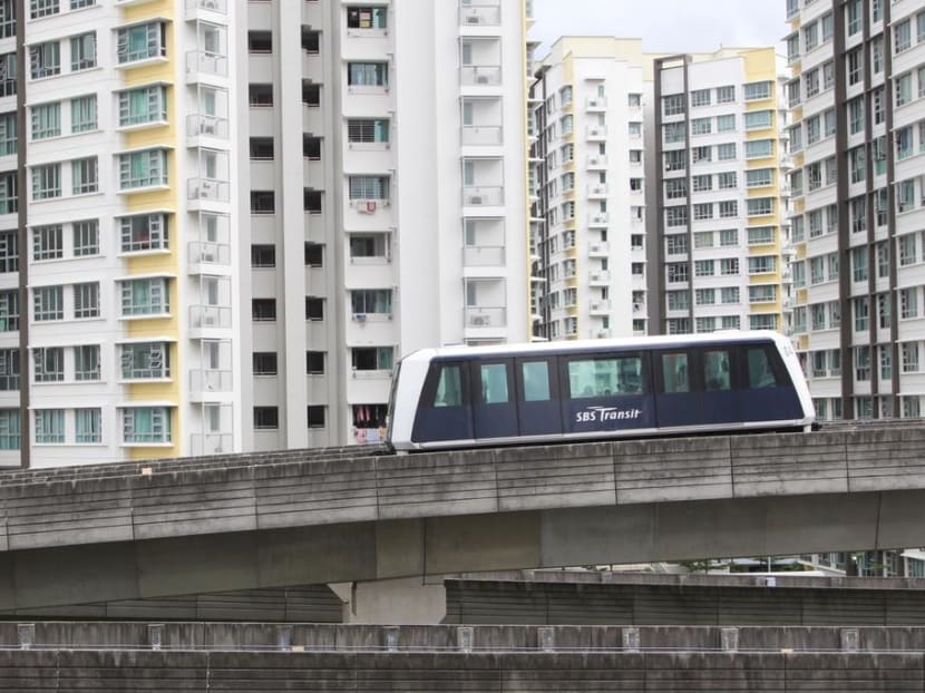 The LRT service disruption along the Sengkang West loop was caused by a power fault. TODAY File Photo