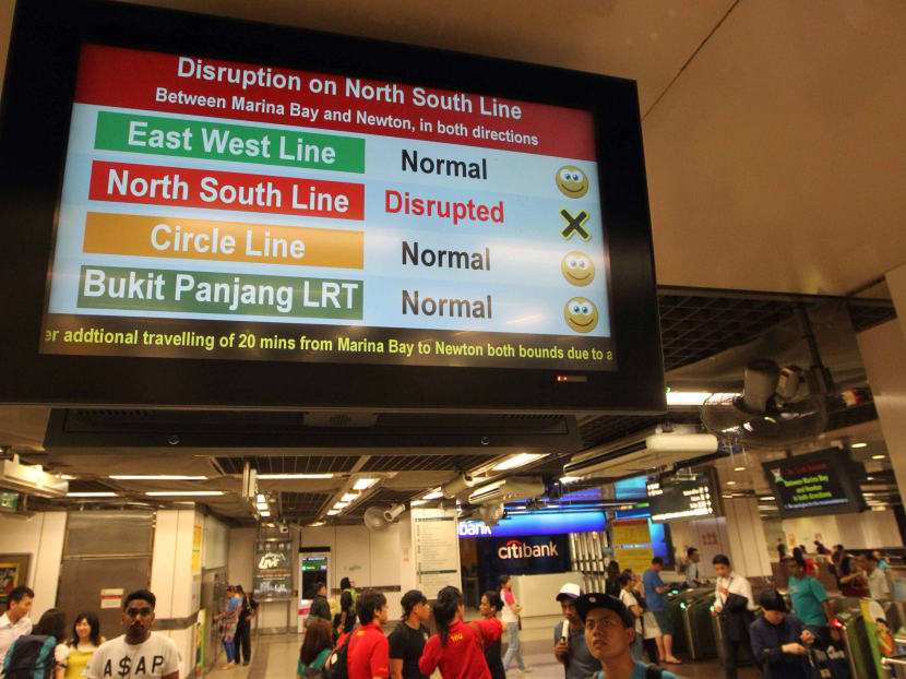 Defective trains cause two-hour disruption on North South Line