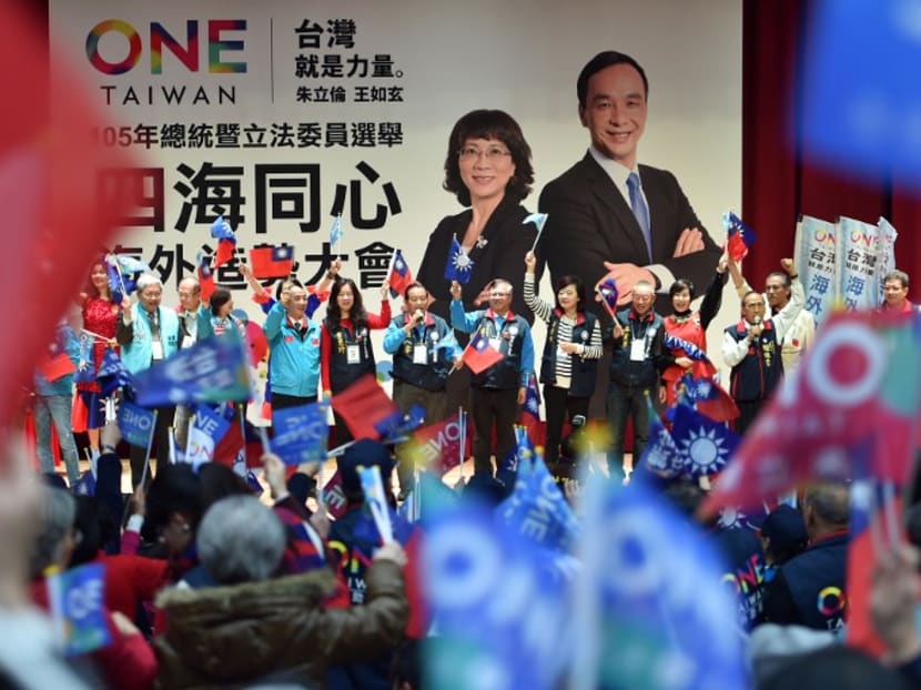 A Kuomintang rally in Taipei last year. The party dominated Taiwan for decades with its wealth and iron fist, but now it is battling to keep a foothold in the island's shifting political landscape. Photo: AFP