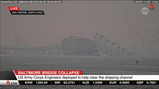 Baltimore bridge collapse: US Army Corps of Engineers deployed to help clear shipping channel
