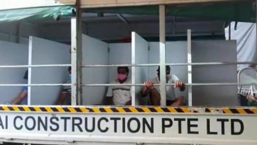 Use of partitions in lorries to separate foreign workers 'not secure', say authorities Use of partitions in lorries to separate foreign workers 'not secure', say authorities