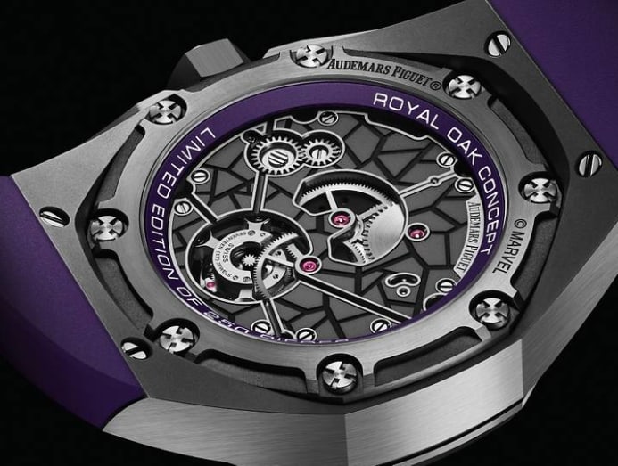 audemars piguet collaborates with marvel on black panther royal oak watch