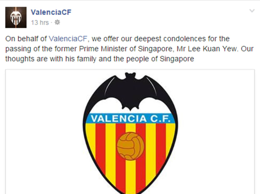 European clubs express condolences on passing of Mr Lee Kuan Yew