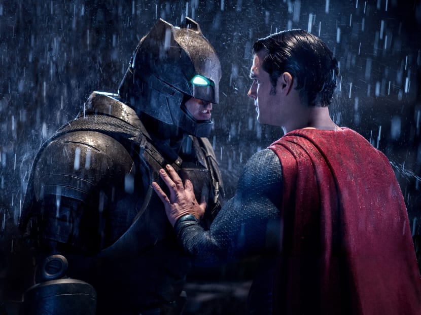 Ben Affleck (left) and Henry Cavill in a scene from, Batman v Superman: Dawn of Justice. Photo: Warner Bros. Pictures via AP