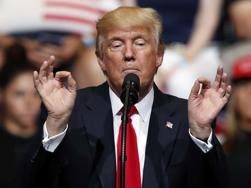 President Donald Trump speaks during a rally, Wednesday, June 21, 2017, in Cedar Rapids, Iowa. Photo: AP