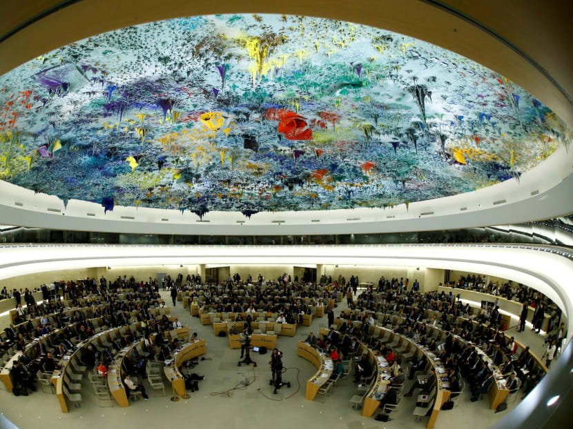 An overview of the United Nations Human Rights Council, as seen in Geneva, Switzerland.