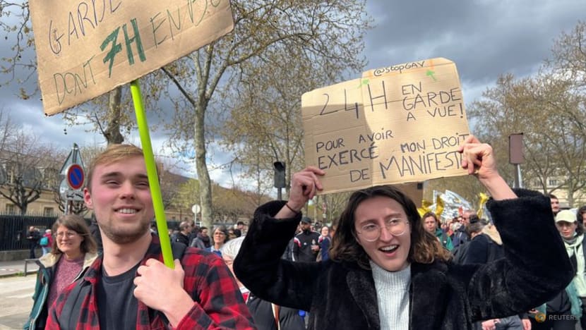 Defiant French student protests again after arrest Defiant French student protests again after arrest