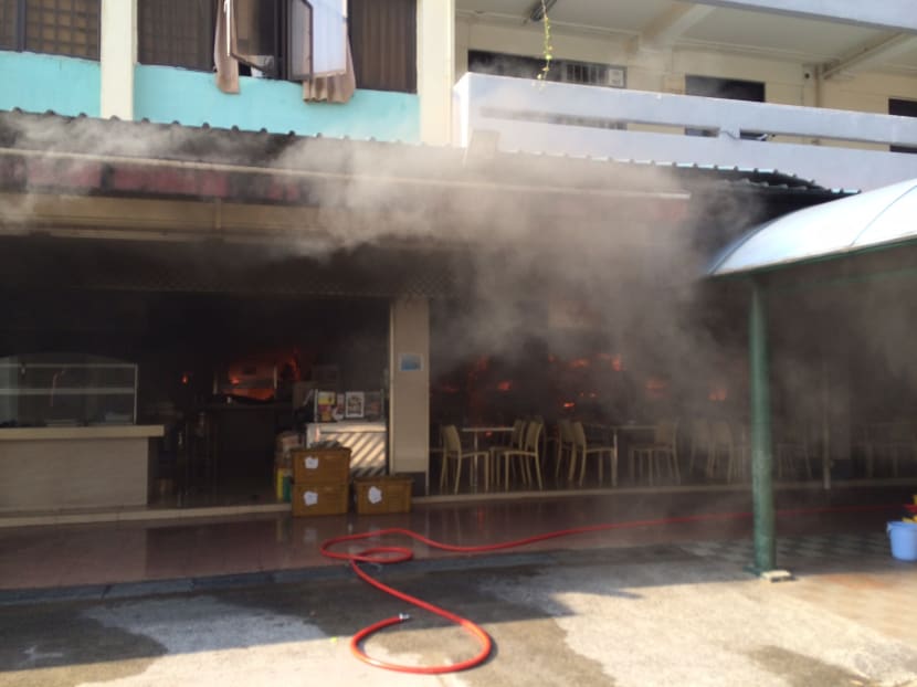Fire breaks out at coffee shop at Marine Terrace