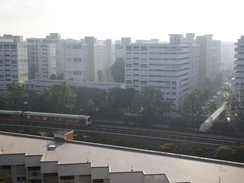 A file photo of haze in Singapore.