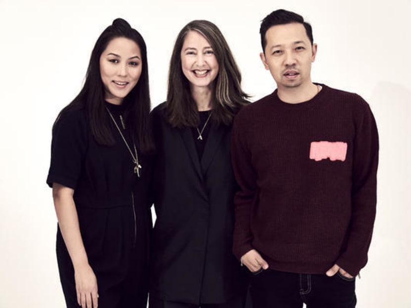 Carol Lim (left) & Humberto Leon (right) with Ann-Sofie Johansson, Creative Advisor at H&M. Photo: H&M