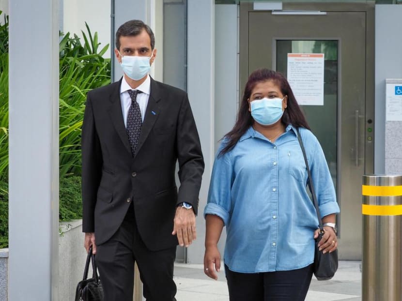 Ms Parti Liyani and her lawyer Anil Balchandani in a photo taken on Sept 8, 2020.