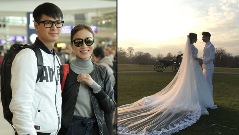 Him Law, Tavia Yeung return to Hong Kong after flash marriage in England