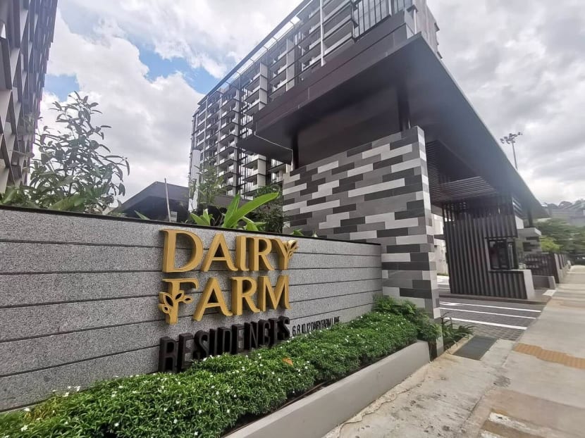 The entrance of Dairy Farm Residences.