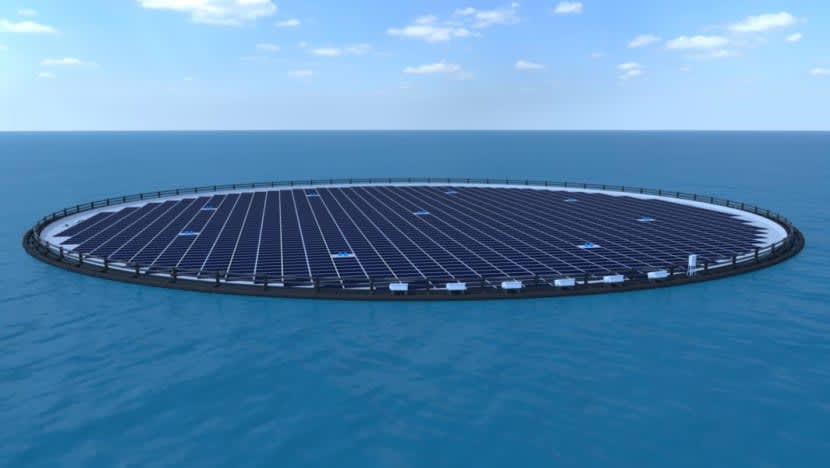 Sistem baru panel suria terapung antara 3 projek tenaga bersih diuji di Pulau Jurong 