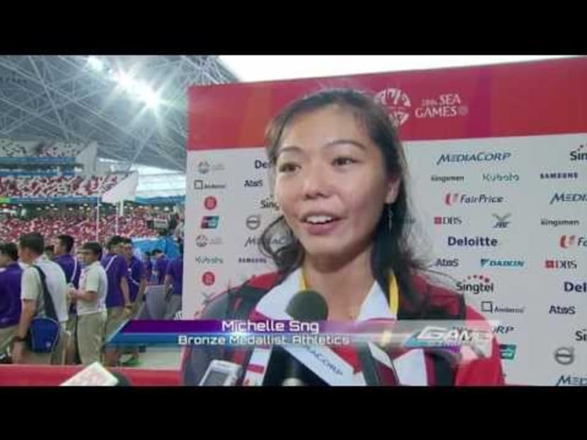 Atheletics Bronze Medallist Michelle Sng speaks about her performance at the SEA Games
