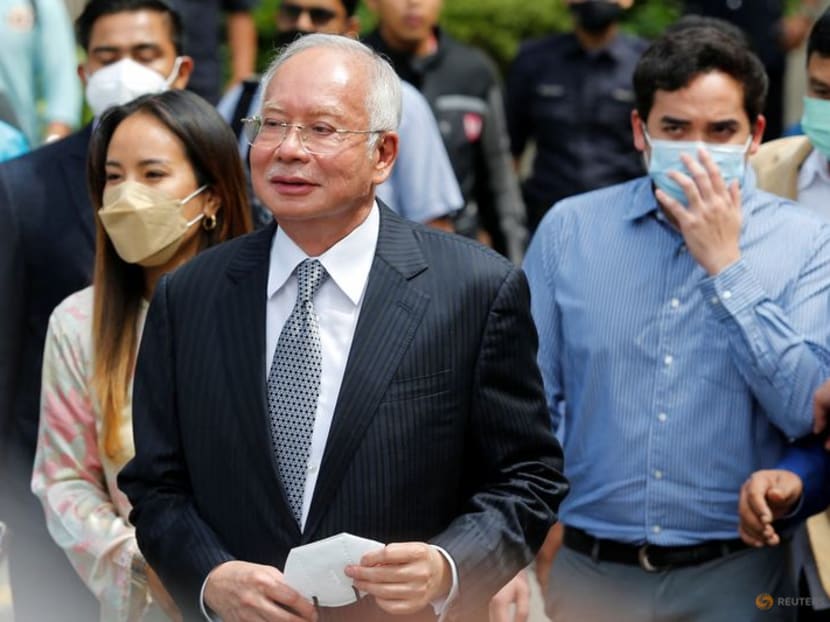 Former Malaysian Prime Minister Najib Razak walks out from the Federal Court during a court break, in Putrajaya, Malaysia August 23, 2022.  