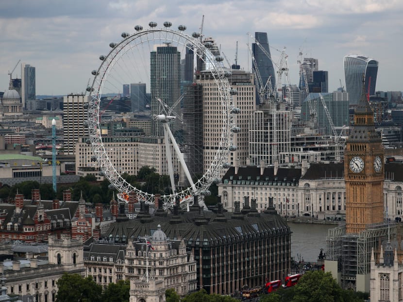 The London Eye, the Big Ben clock tower and the City of London financial district. Applications for so-called tier-1 investor visas to the UK by ultra-wealthy Chinese jumped by more than half in the first quarter of 2019.