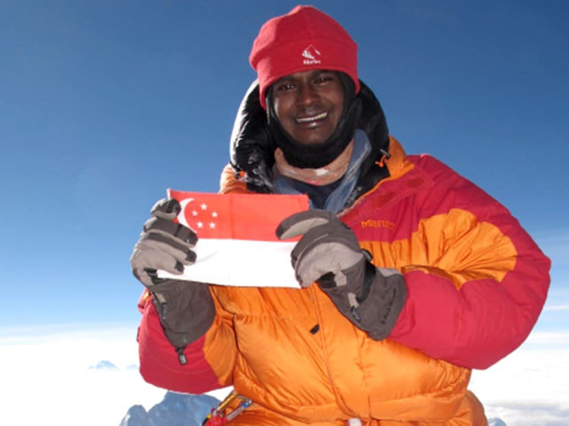 Dr Kumaran Rasappan at Mt Everest. Photo: Dr Kumaran Rasappan