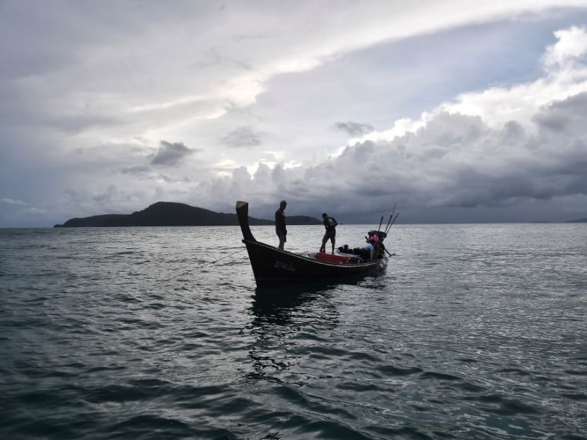 This photo taken on Oct 2, 2020 shows Moken fishermen at sea off the southern Thai island of Phuket. The Covid-19 coronavirus has wrought havoc across the world, but for Thailand's "sea gypsies" it has brought welcome respite from the threat of mass tourism.