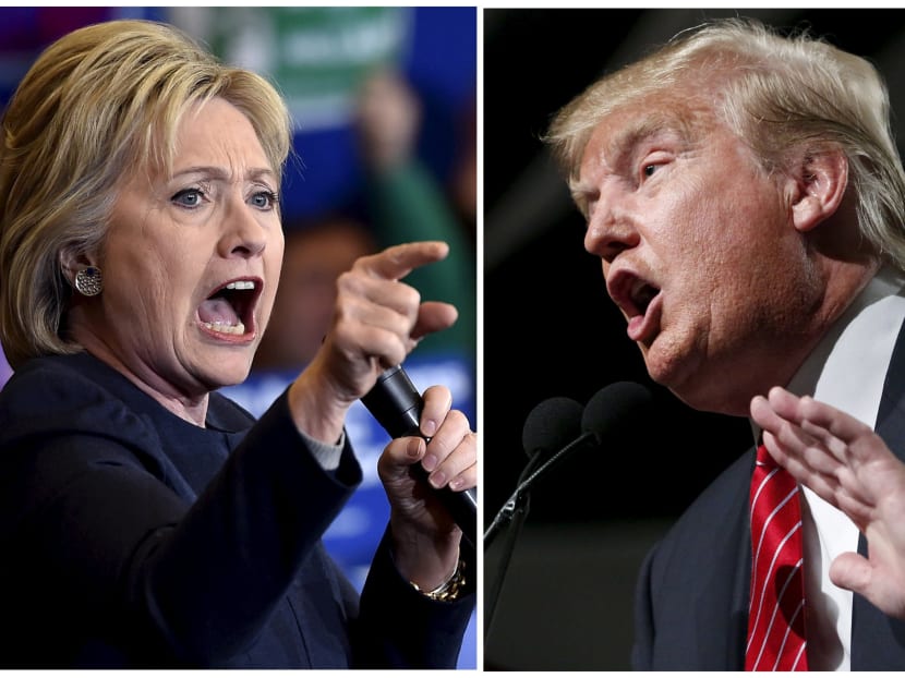 Democratic presidential candidate Hillary Clinton (L) and Republican presidential candidate Donald Trump are seen in a combination of file photos taken in Henderson, Nevada, February 13, 2016 (L) and Phoenix, Arizona, July 11, 2015.  Photo: Reuters