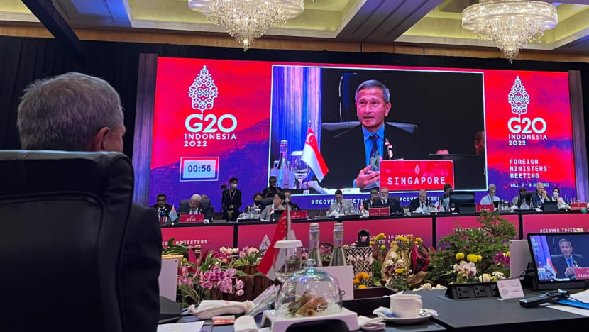 Vivian Balakrishnan urges G20 countries to stop 'weaponising food' Vivian Balakrishnan urges G20 countries to stop 'weaponising food'
