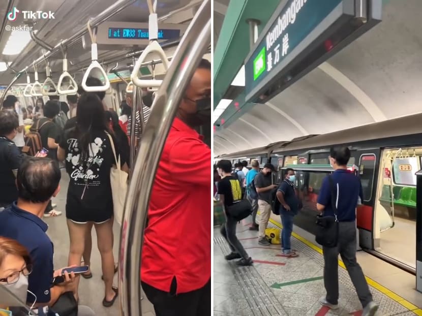 A TikTok user published a video showing what appears to be white smoke filling up the carriage of a train headed in the direction of Tuas Link MRT Station.