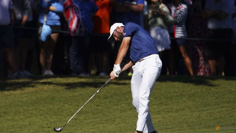 Battling Internationals split foursomes with U.S Battling Internationals split foursomes with U.S