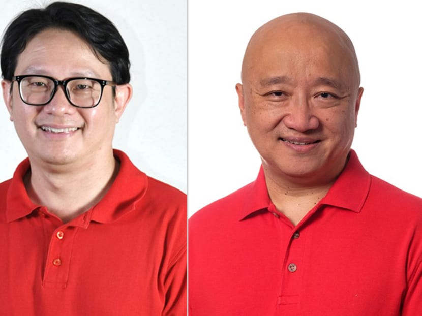 The Singapore Democratic Party on June 29, 2020 unveiled two new candidates for the July 10 General Election: Mr Robin Low, 44 (left) and Mr Benjamin Pwee, 52.