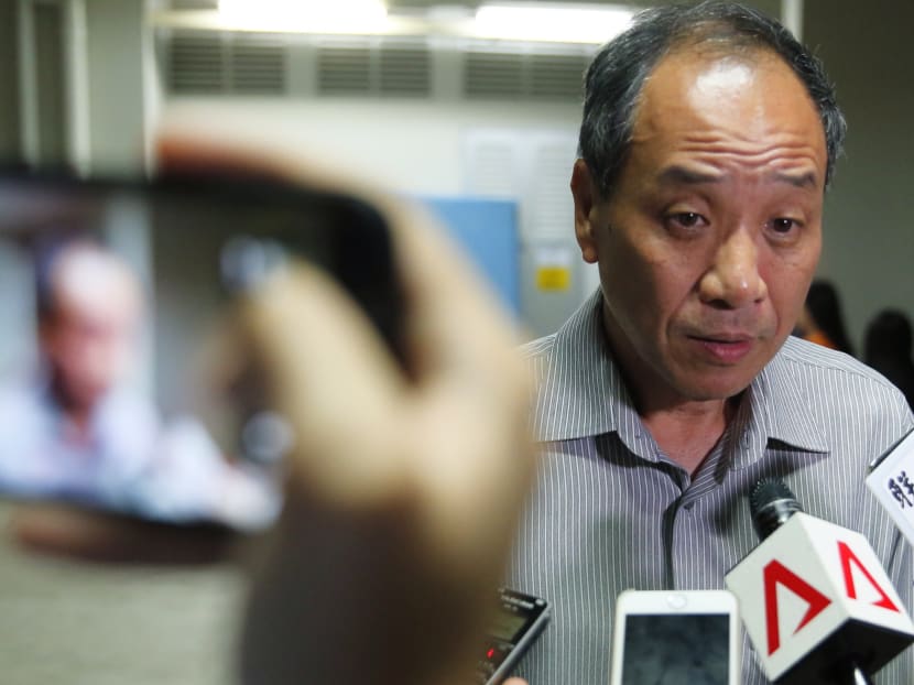 The Workers' Party chief Low Thia Khiang speaks to reporters at his Meet the People Session on Nov 2, 2016. Photo: Ernest Chua
