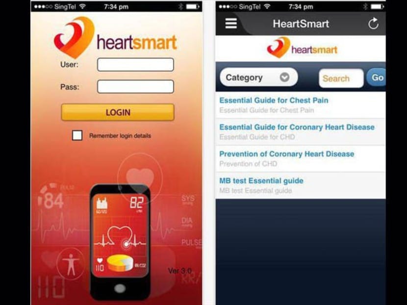 From this month, patients in Singapore will be the first in the world to use new secured mobile clinic applications, such as the Heartsmart app, on their smartphones. Photo: Borderlesshealthlab