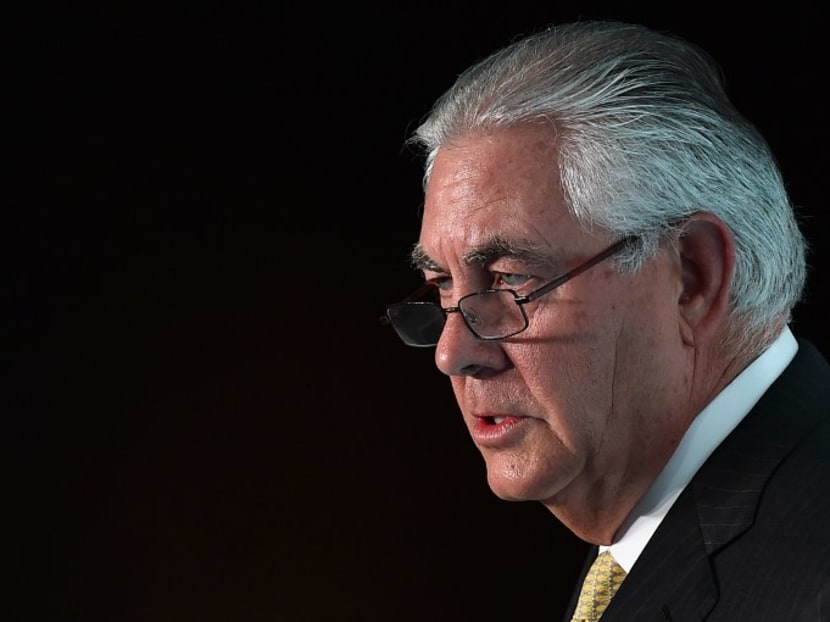 Chairman and CEO of US oil and gas corporation ExxonMobil, Rex Tillerson, speaks during the 2015 Oil and Money conference in central London on Oct 7, 2015. Photo: AFP