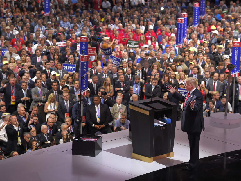 Republican Presidential Candidate Donald Trump speaks during the final day of the Republican National Convention in Cleveland, July 21, 2016. Photo: AP