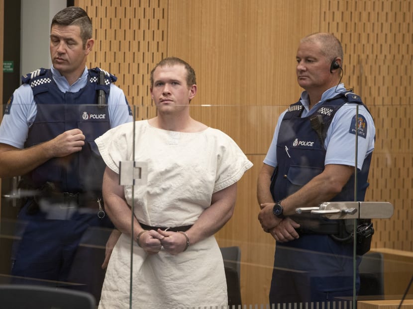 Brenton Tarrant, the man charged in relation to the Christchurch massacre, stands in the dock during his appearance at the Christchurch District Court on March 16, 2019.