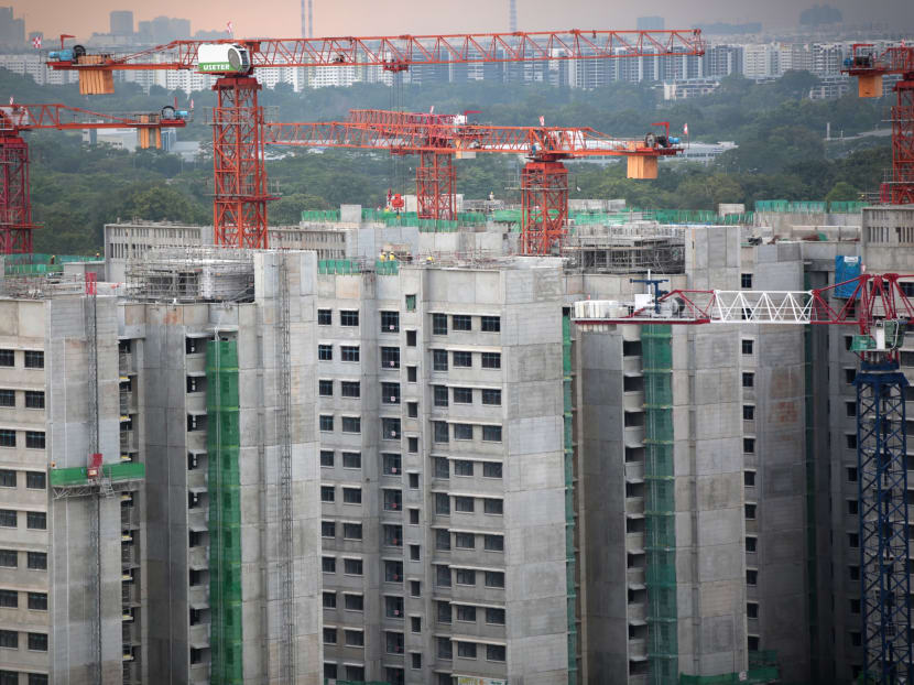 A BTO estate under construction in Sengkang in 2018. The HDB will shorten the balloting period for BTO flats from six to three weeks from May this year, so that applicants can receive their ballot results earlier.