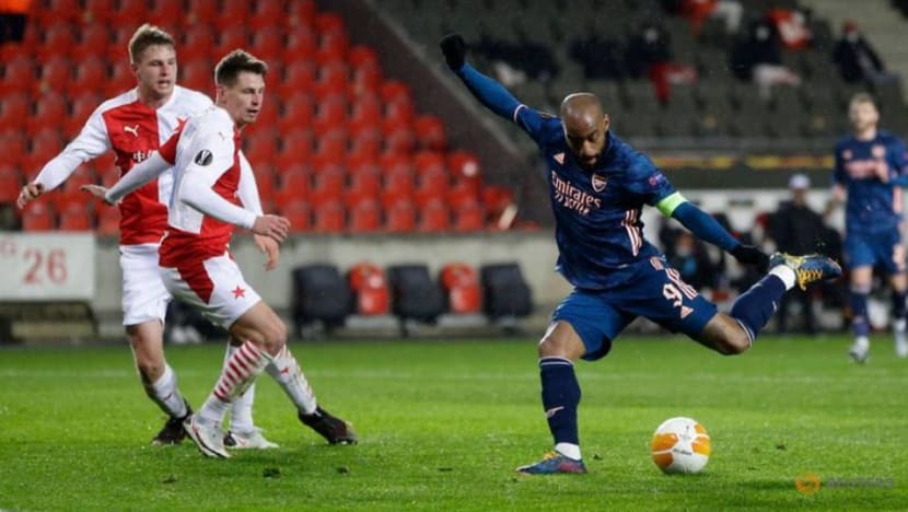 Football: Arsenal thrash Slavia Prague to reach Europa League semis Football: Arsenal thrash Slavia Prague to reach Europa League semis
