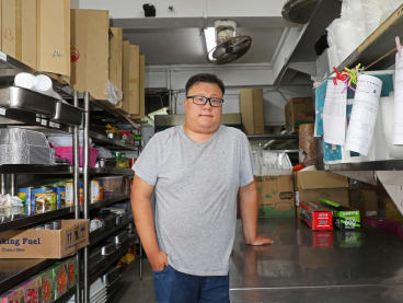 Mr Foo Zhi Yang, 30, is the second-generation owner of Liang Food Caterer, which employs seven full-time local employees.