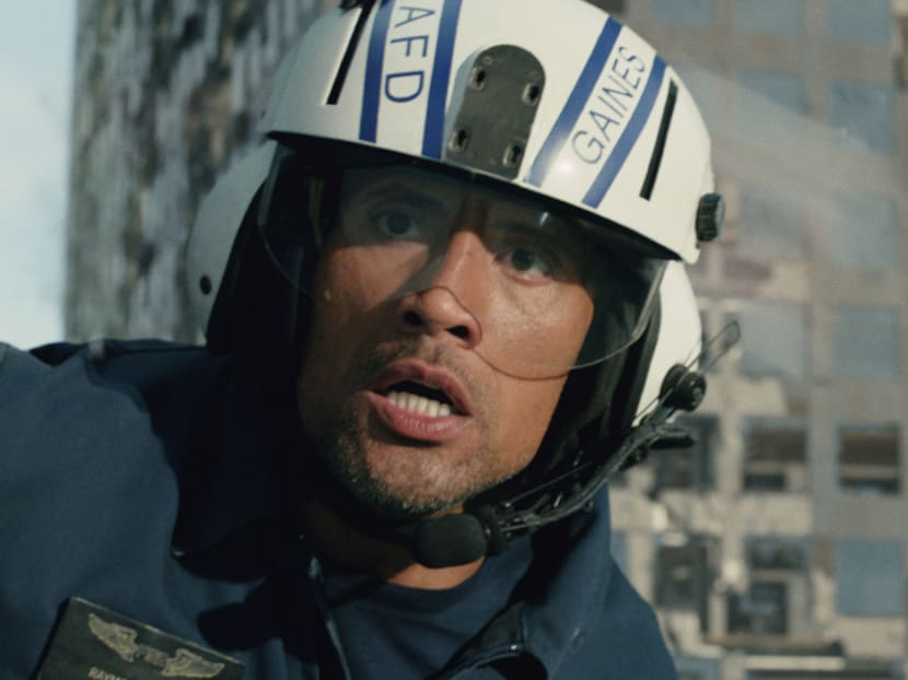 This photo provided by Warner Bros. Pictures shows Dwayne Johnson as Ray in a scene from the action thriller, San Andreas. Photo: AP