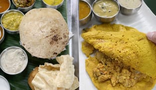 100-year-old Indian vegetarian restaurant Ananda Bhavan's unique thosai and hearty banana leaf meal